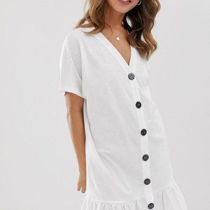 NWOT - ASOS White Button Down Mini Dress